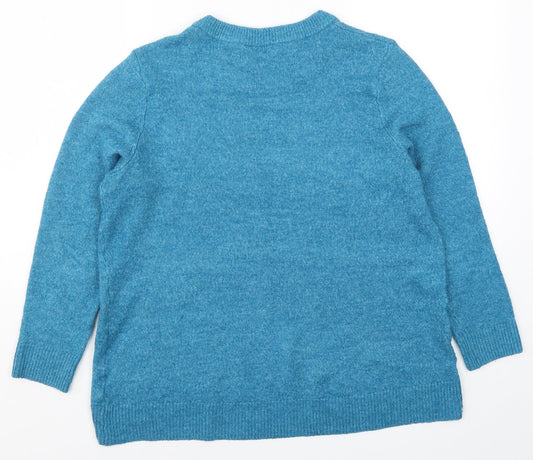 Gap Womens Blue Knit Pullover Jumper Size L