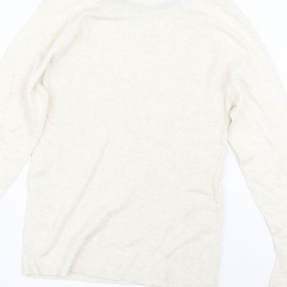 TU Womens Beige Knit Pullover Jumper Size 14