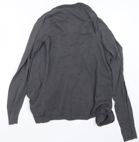 Liz Lange Womens Grey Cardigan Jumper Size M