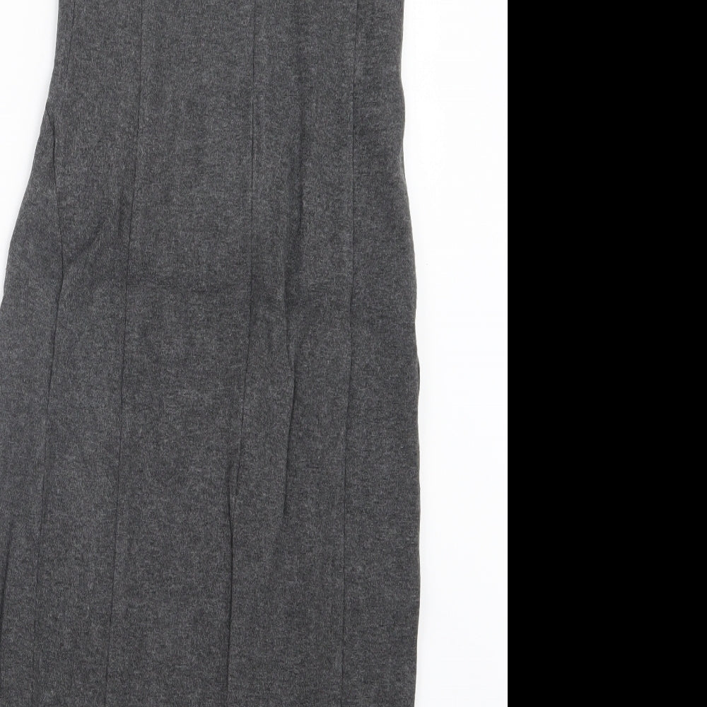 Brand and care label for Next women’s grey shirt dress, size UK 8