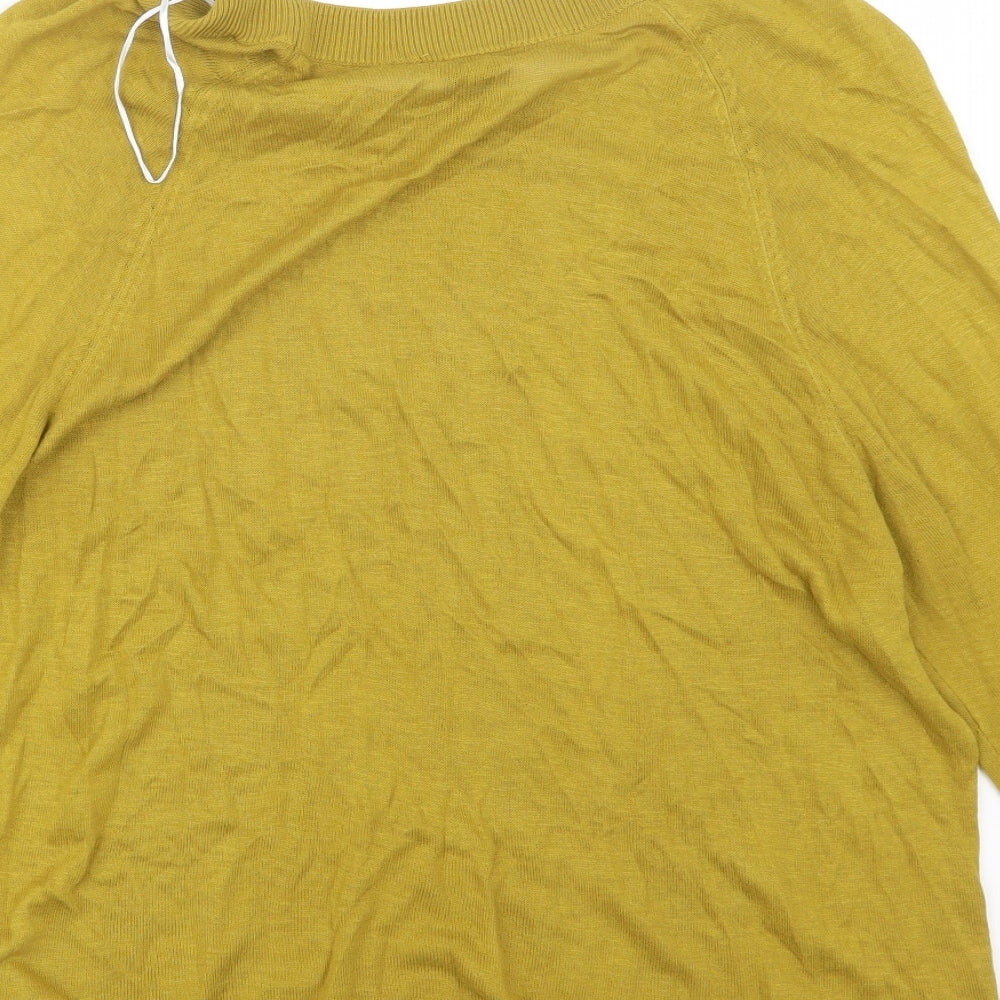 Womens UK Size S H&M Yellow Pullover Jumper