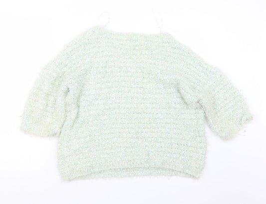F&F Womens Green Pullover Jumper Size 18