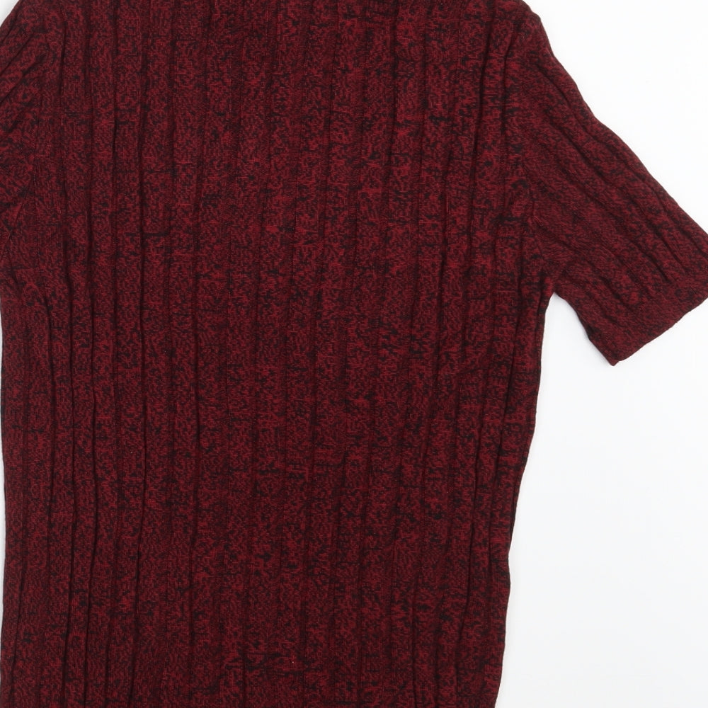 Womens UK Size M River Island Purple Basic Polo