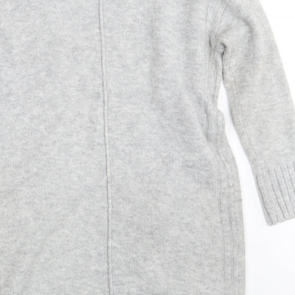 Womens UK Size S M&S Grey Wrap Jumper