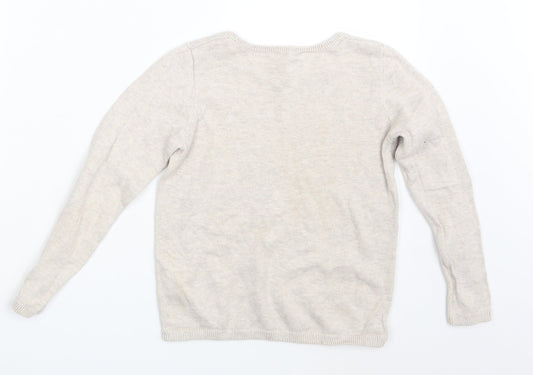 H&M Girls Beige Pullover Sweatshirt Size 6-7 Years
