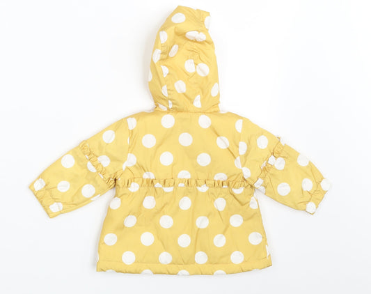 Nutmeg Girls Yellow Polka Dot Jacket Coat Size 0-3 Months