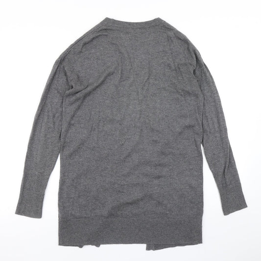 F&F Womens Grey Knit Cardigan Jumper Size 6