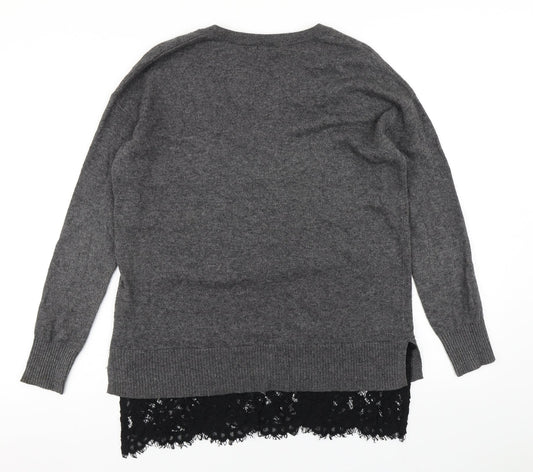 Womens UK Size 8 Topshop Grey Pullover Jumper