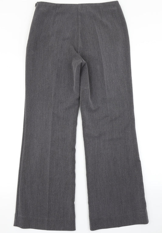 Womens UK Size 10 Papaya Regular Fit Dress Pants Grey Trousers