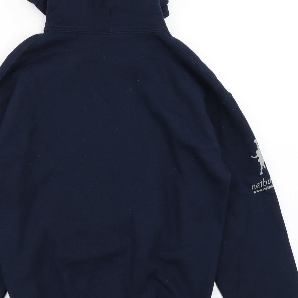 Womens UK Size M Gildan Blue Pullover Hoodie