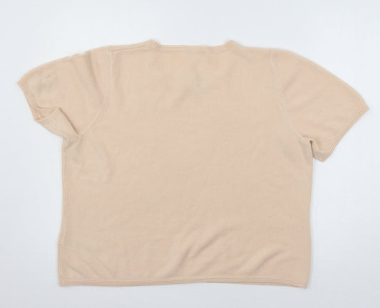 Womens UK Size 18 Marks and Spencer Pink Basic T-Shirt