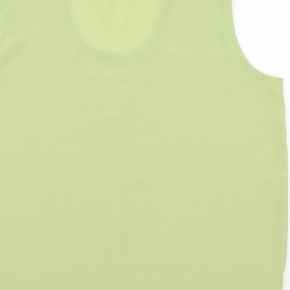 Womens UK Size 2XL Michael Gold Green Basic Blouse