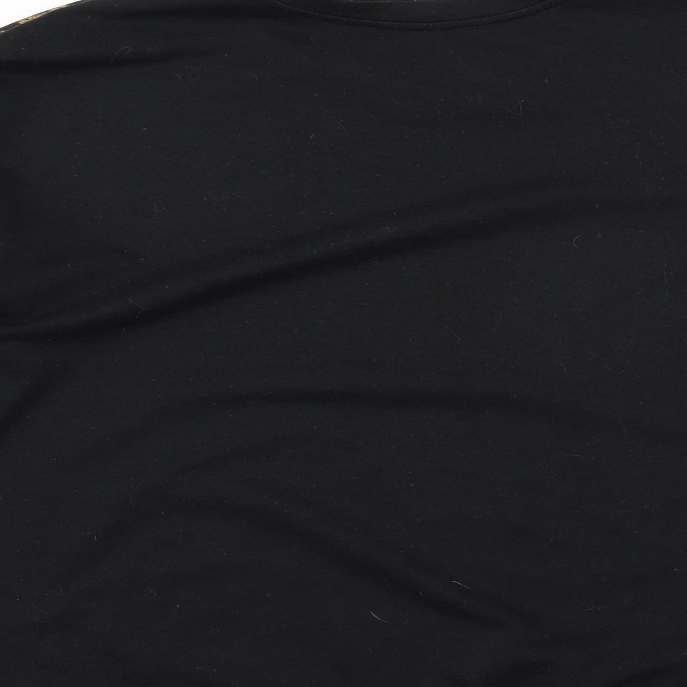 Womens UK Size 8 Atmosphere Black Basic T-Shirt