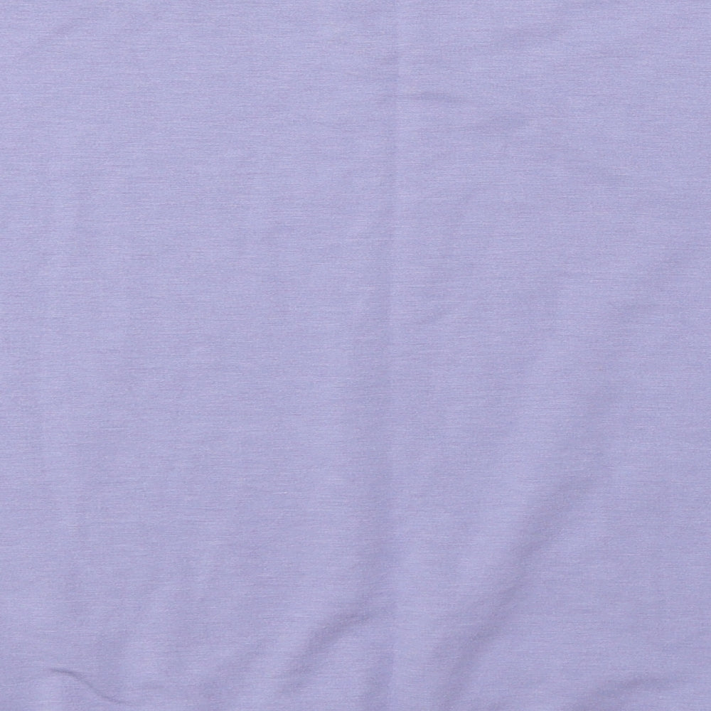 Brand and care label for Love To Lounge women’s blue solid jersey top pyjama top, size UK 10