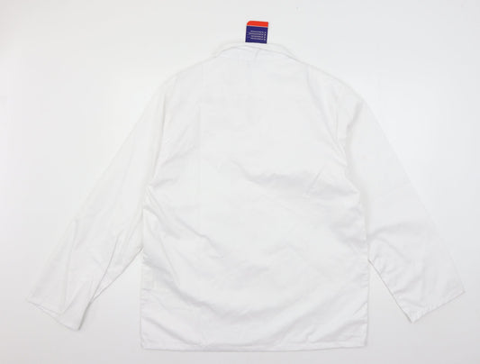 Mens UK Size M Portwest White Button-Up Long Sleeve Casual Shirt