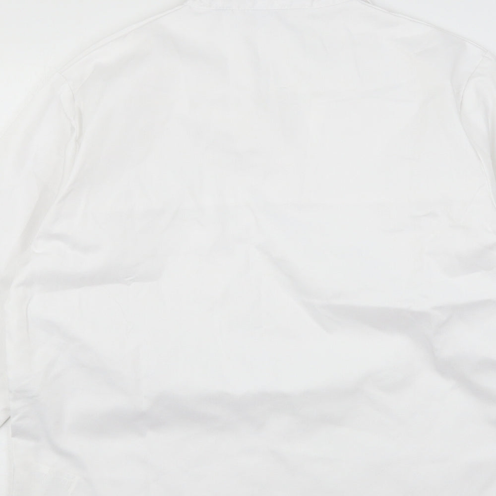 Mens UK Size M Portwest White Button-Up Long Sleeve Casual Shirt