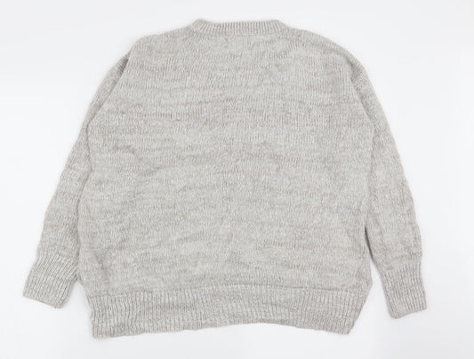 New Look Womens Grey Pullover Jumper Size S