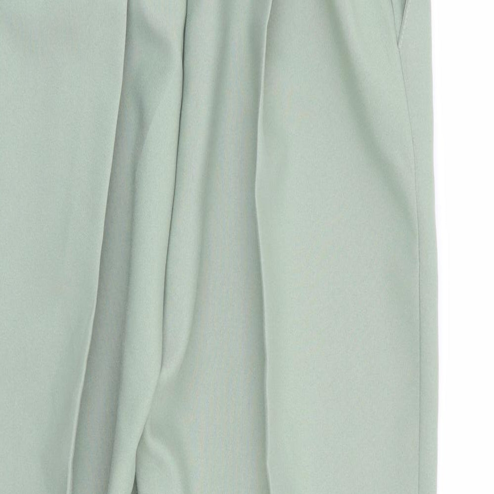 Womens UK Size 18 Preworn Regular Fit Green Trousers