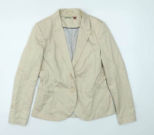 Womens UK Size L Stradivarius Regular Beige Blazer