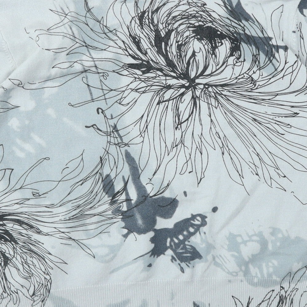 C.M.D Womens Grey Geometric Pullover Jumper Size L