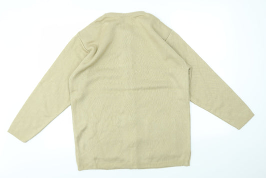 LEXY Womens Beige Cardigan Jumper Size L
