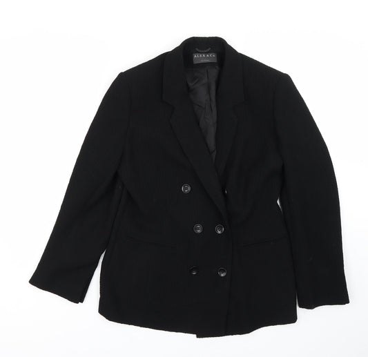Additional front view of Alex& co women’s black jacket suit, size UK 12