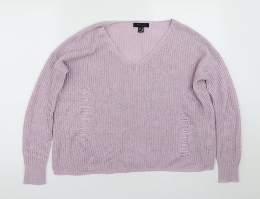Womens UK Size S Atmosphere Purple Pullover Jumper
