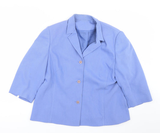 Additional front view of Debenhams women’s blue jacket suit, size UK 18