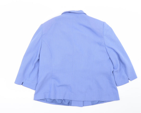 Debenhams Womens Blue Jacket Suit Size 18