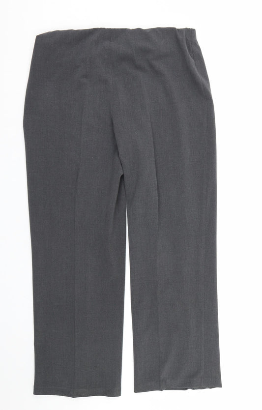 Autonomy Womens Grey Trousers Size 14 L25 in