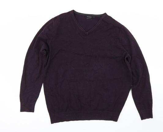Mens UK Size L BHS Purple Pullover Jumper