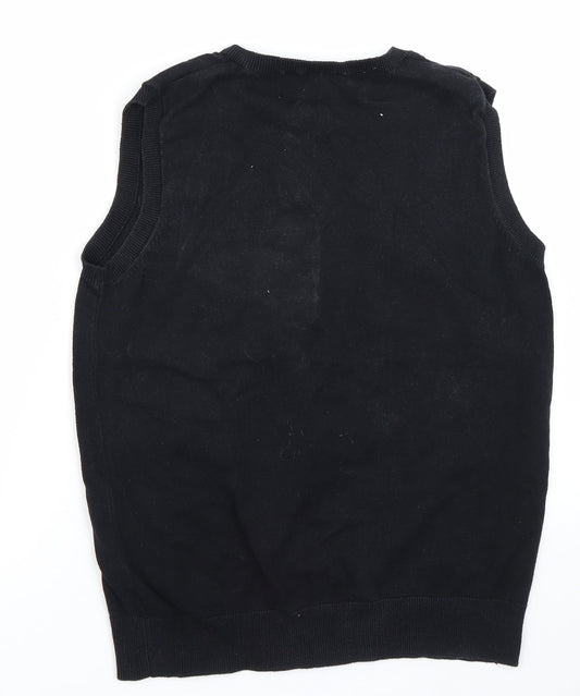 Cedar Wood State Mens Black Vest Jumper Size M