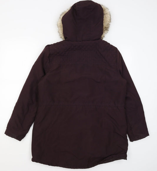 Womens UK Size 12 Bonmarche Purple Rain Coat