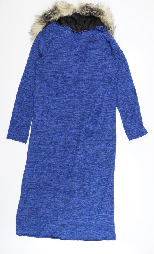 Womens UK Size S Moda Blue Cardigan Jumper