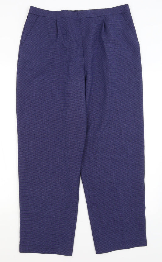 Womens UK Size 18 Classic Regular Fit Blue Trousers