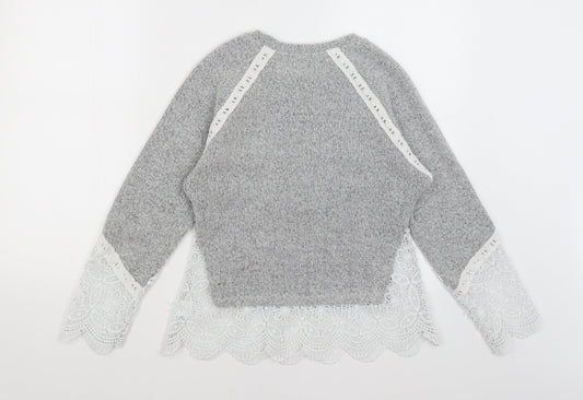 Darccy London Womens Grey Pullover Jumper Size XS