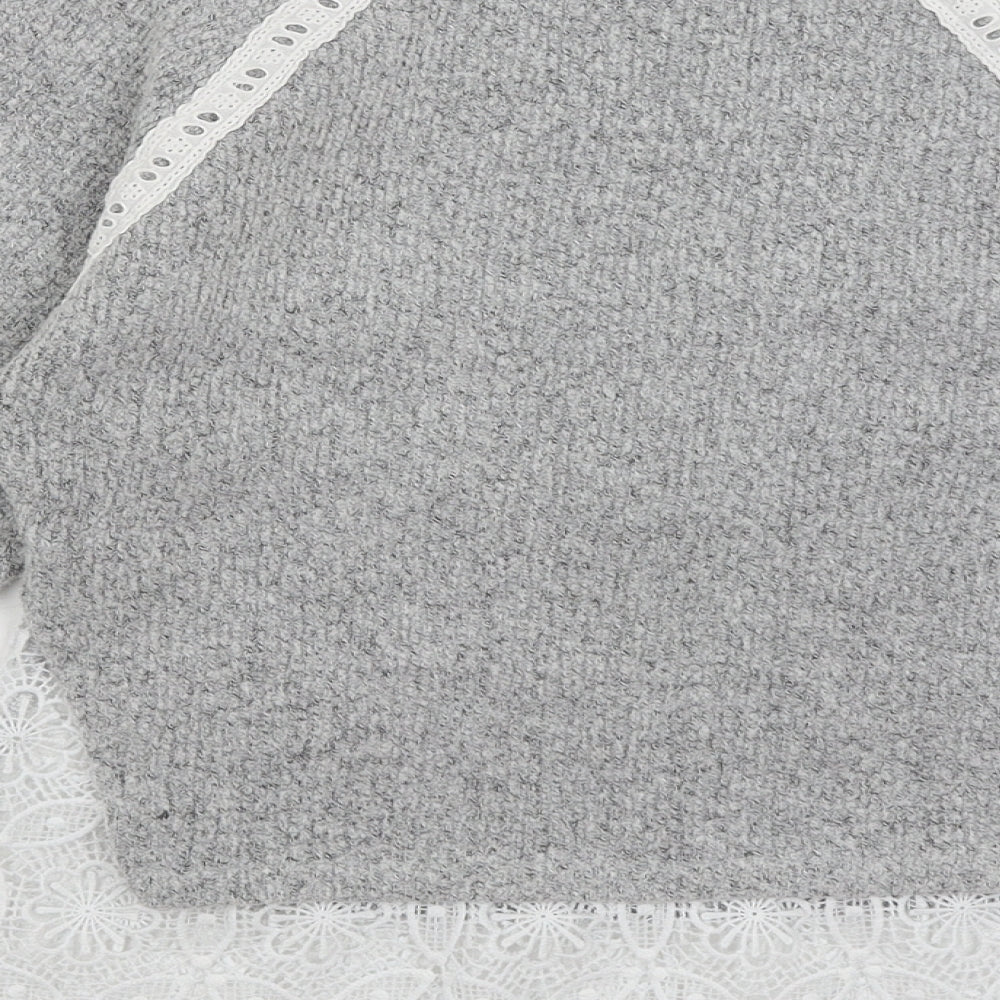 Brand and care label for Darccy London women’s grey jumper, size XS