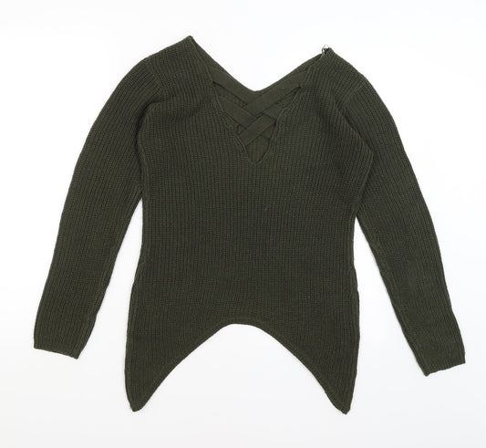 Womens UK Size 10 Select Green Pullover Jumper