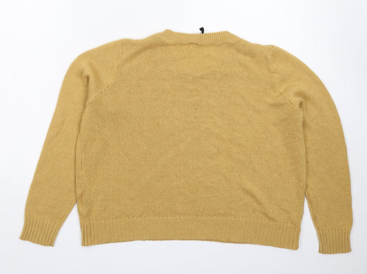 Womens UK Size L Divided Beige Pullover Jumper