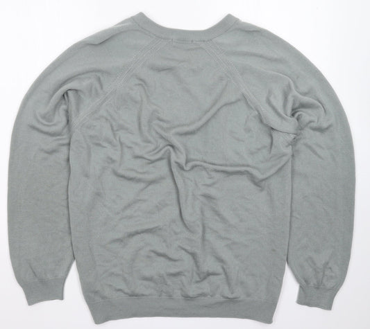 Essentials Mens Grey Knit Pullover Jumper Size L