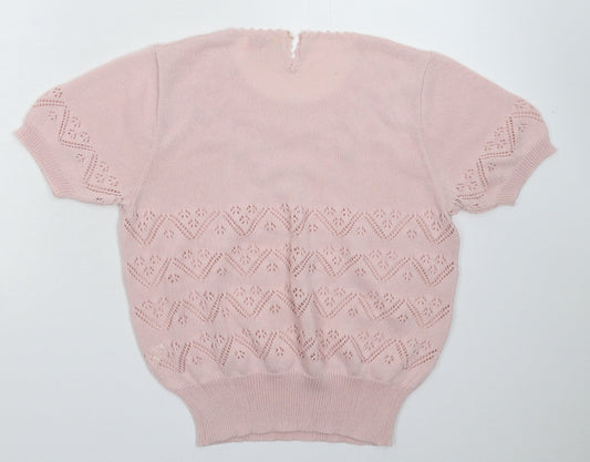 Shangai Womens Pink Pullover Jumper Size L
