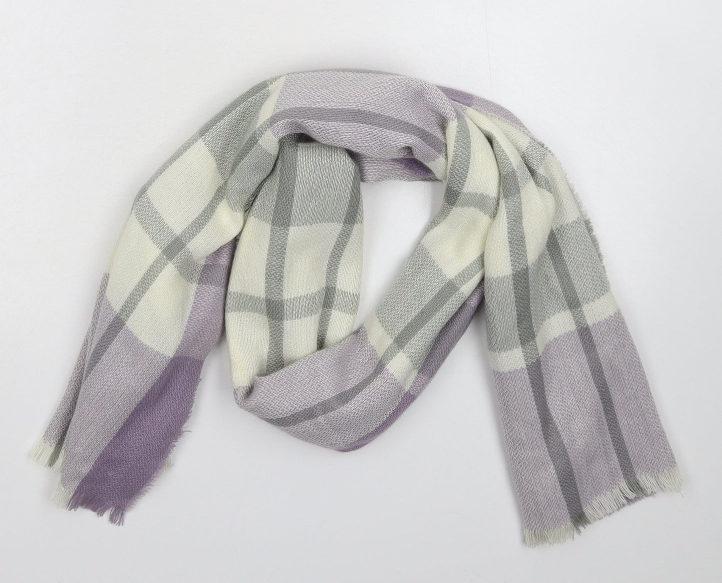 Preworn Womens Multicoloured Check Scarf