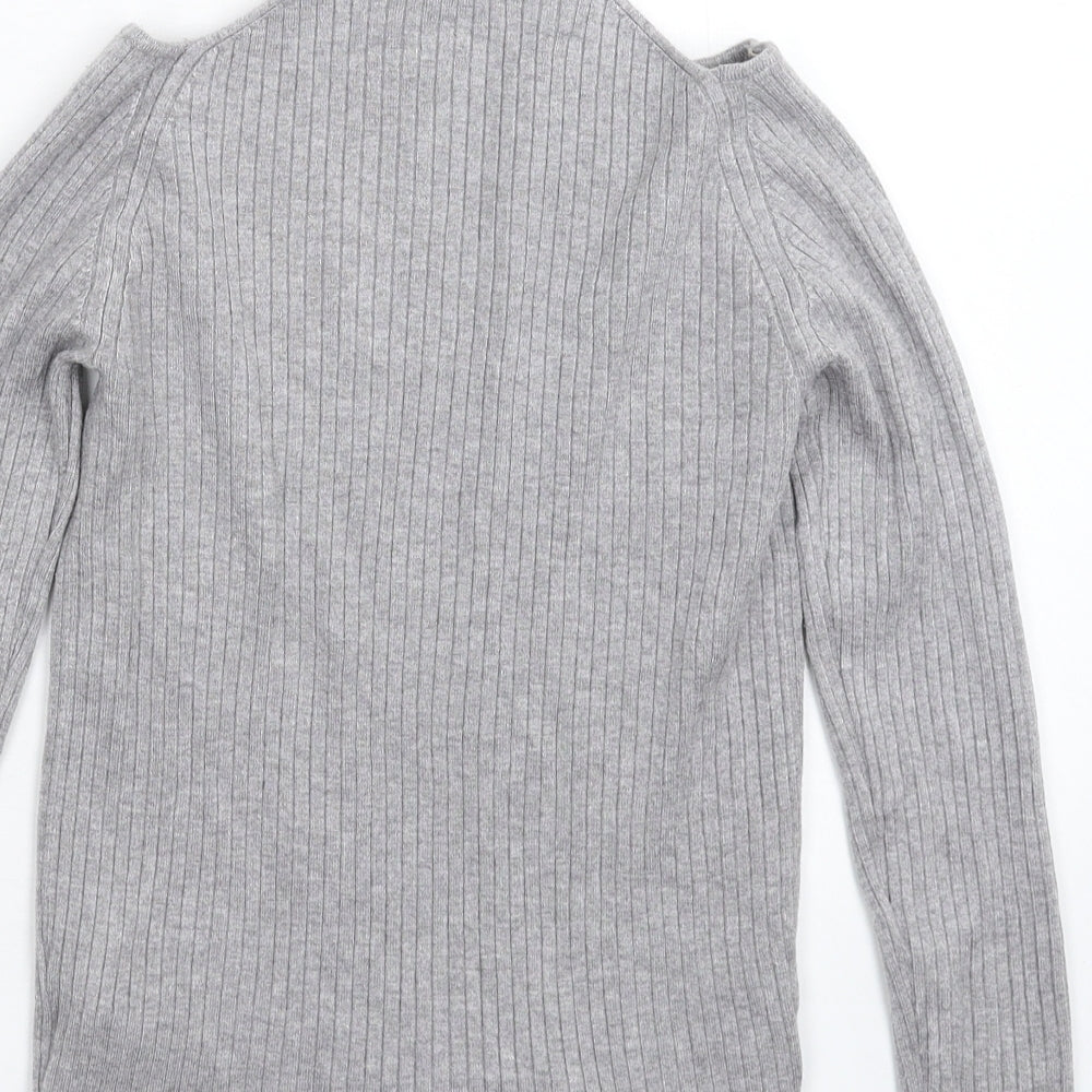 Womens UK Size 10 New Look Grey Pullover Jumper