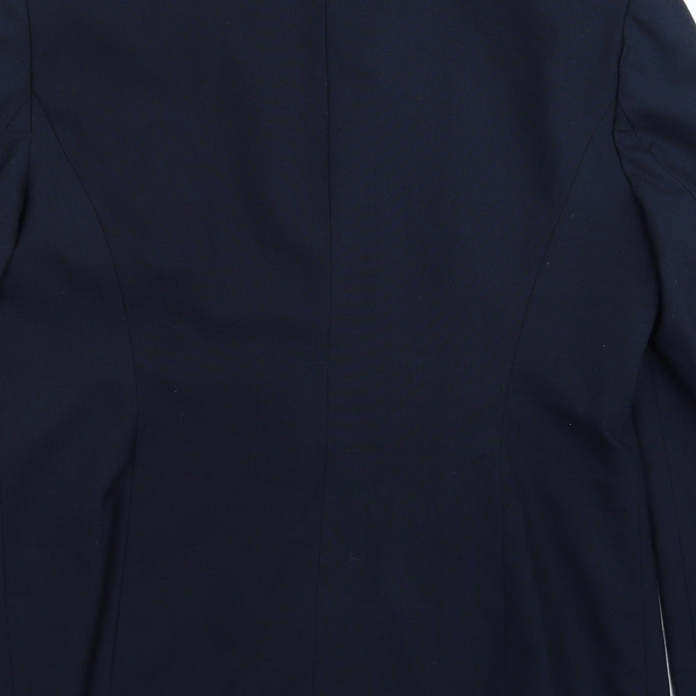 Papaya Womens Blue Jacket Suit Jacket Size 12