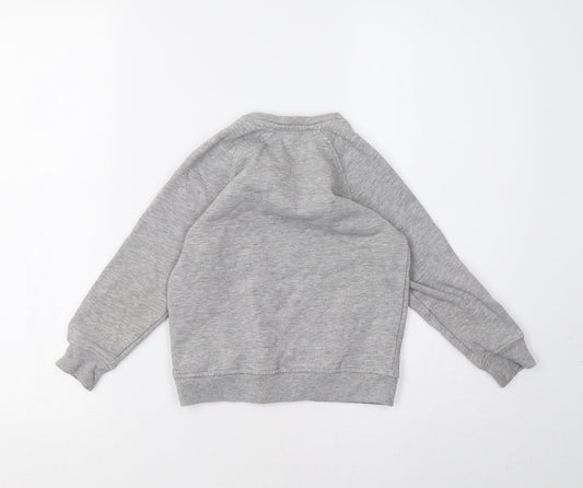 neon sheep Girls Grey Pullover Sweatshirt Size 5-6 Years