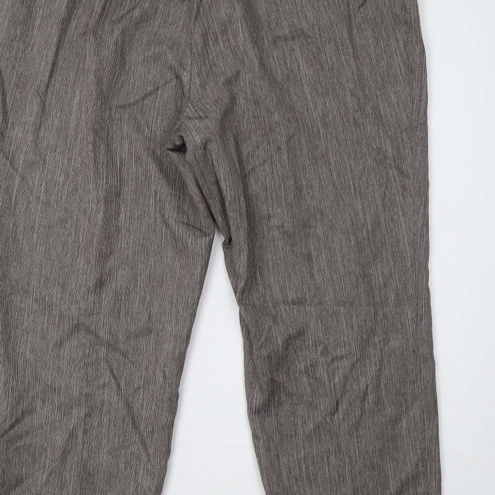 Womens UK Size 18 Marks and Spencer Regular Fit Brown Trousers