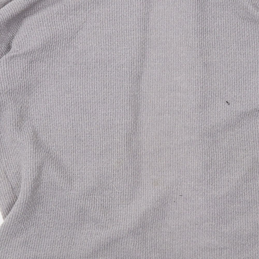 Brand and care label for SHEIN women’s grey cardigan jumper, size S