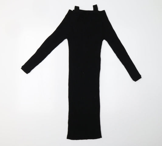 Body Flirt Womens Black Knit Bodycon Size S