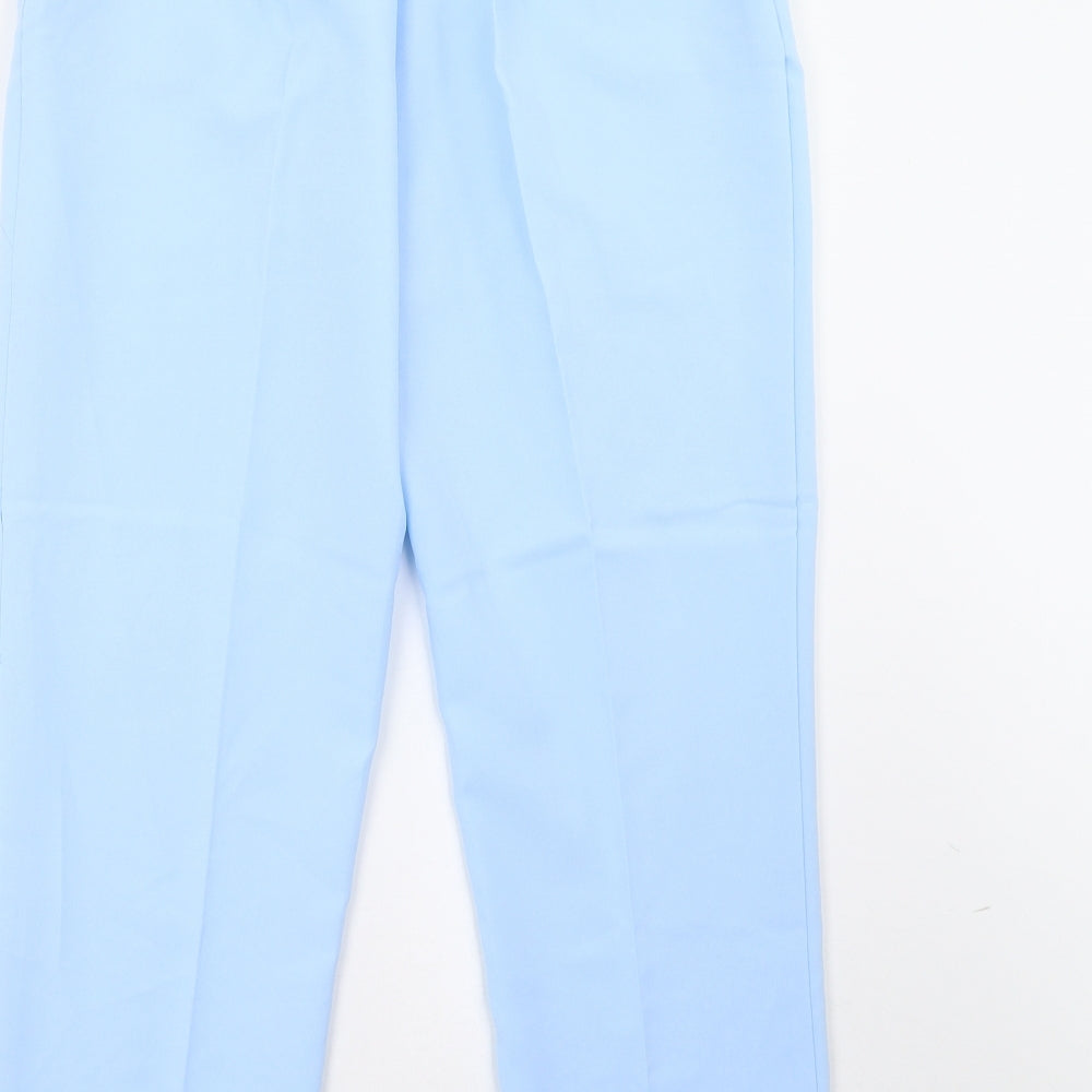 Brand and care label for fashion friends women’s blue trousers, size UK 14, 26-inch leg