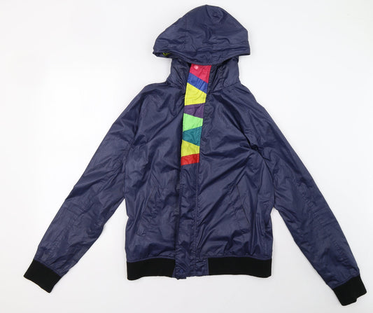 Womens UK Size 4 George Blue Windbreaker Coat